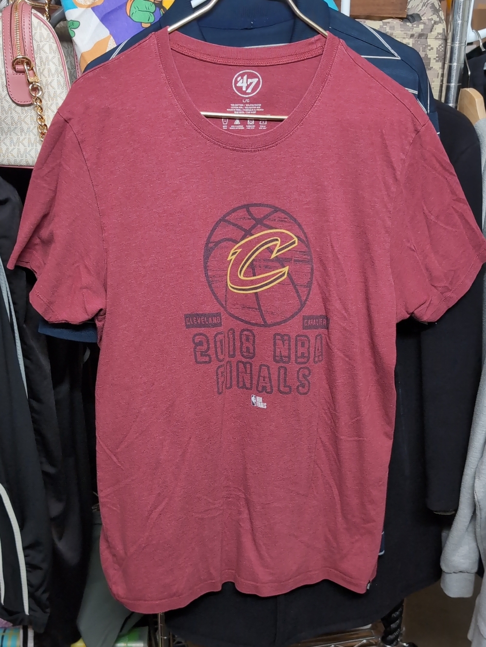 '47 Cleveland Cavaliers 2018 NBA Finals Red Tee Logo Size L Large Men's Unisex